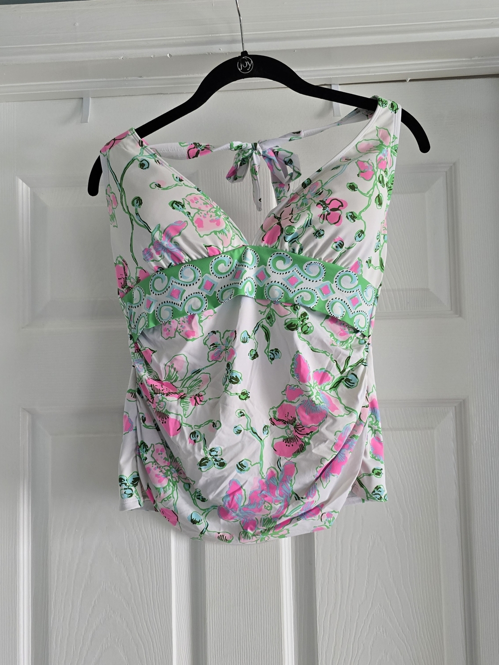 Lilly Pulitzer Jamilla Tankini with Pink and Green Accents - Picture 2 of 4